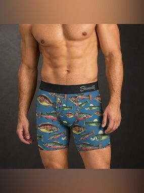 Shinesty Catch of the Day Ball Hammock Boxer Briefs Men’s L Fish NWT